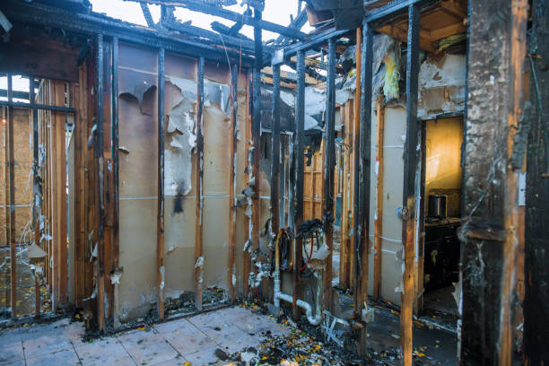 Professional Fire Damage Restoration technician working in Pemberton, NJ